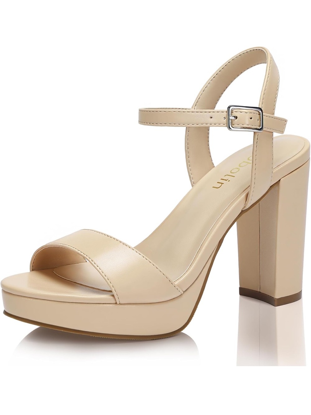 Wide Width Heels  Block Chunky Platform High Heels Sandals Open Toe 8.5W 2524-2